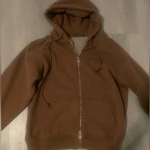 Brown Christy Hoodie Brandy Melville